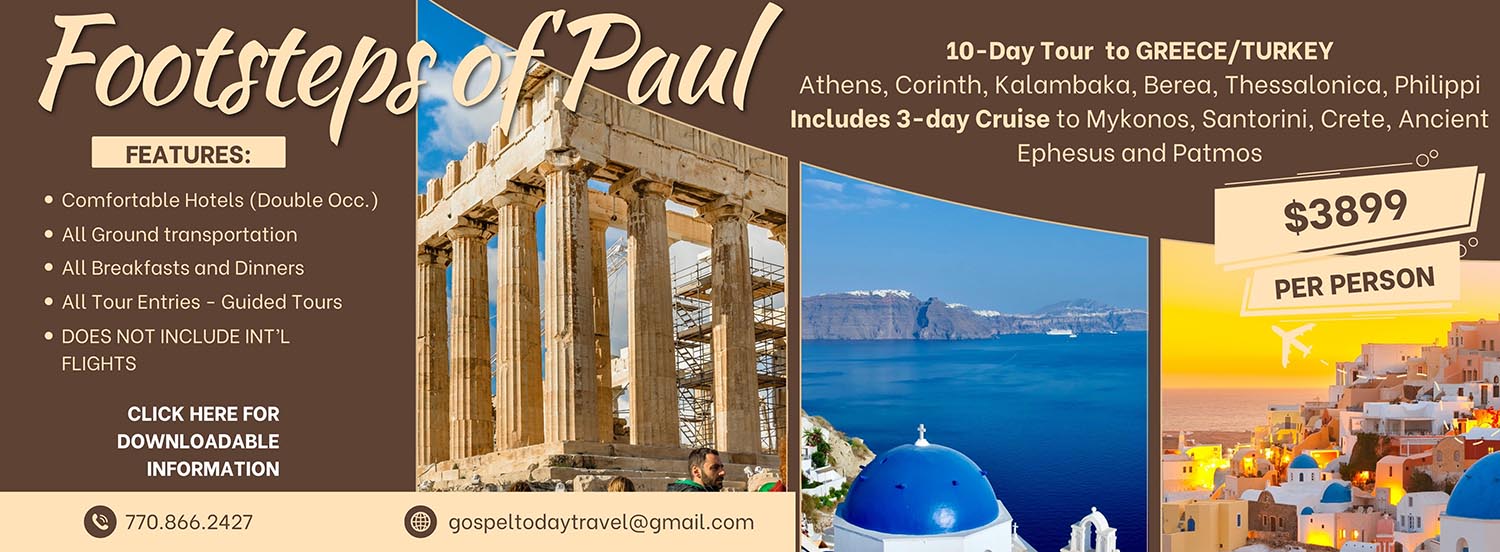Gospel Today Travel footsteps of paul